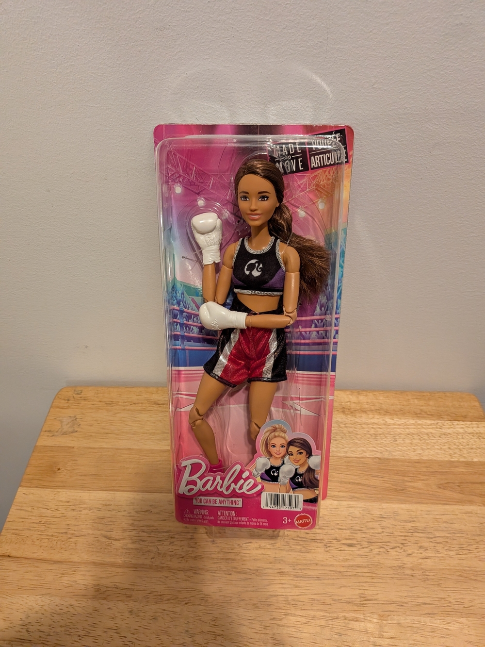Barbie Boxing Doll in Black, Red & White Sportswear